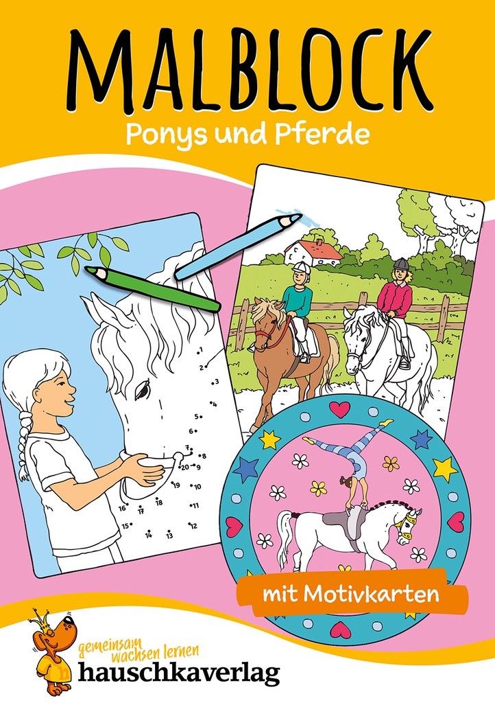 Malbuch ab 4 Jahre für Junge und Mädchen - Pferde